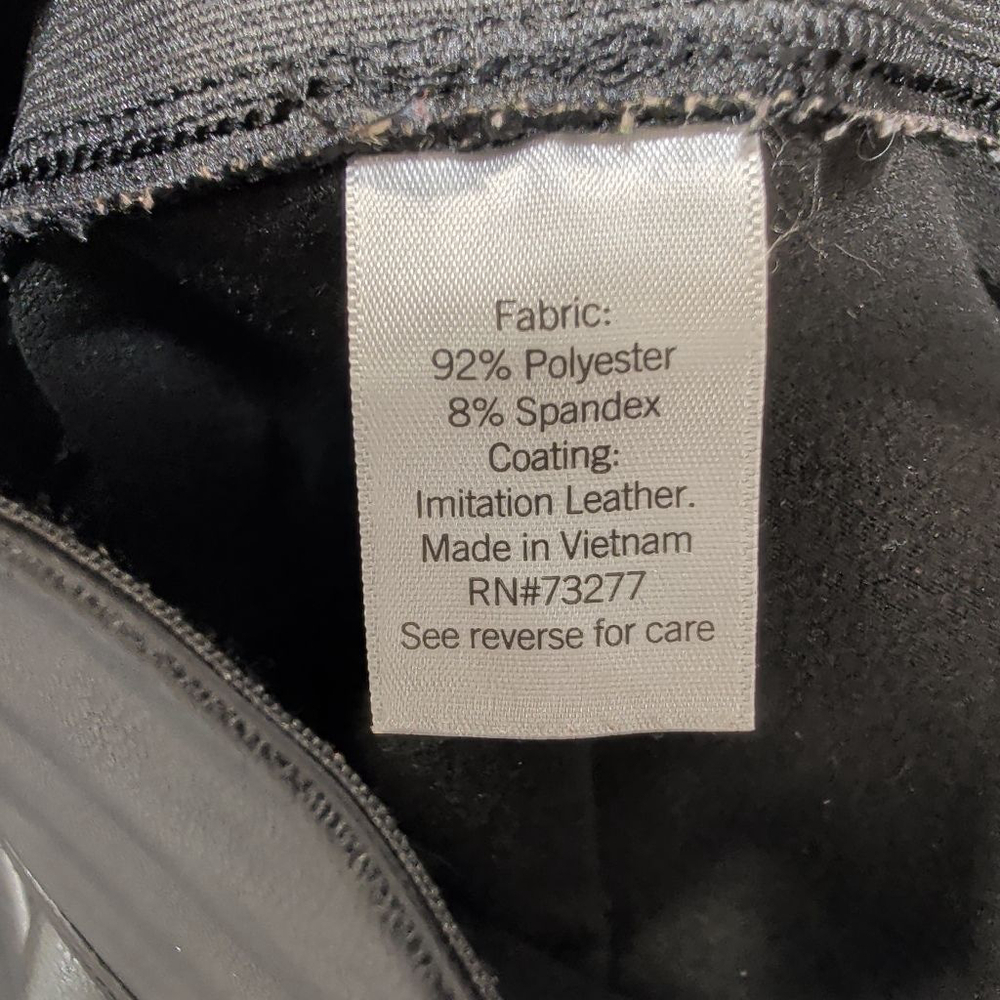 Women's Nine West Black Faux Leather Leggings L - Picture 8 of 11